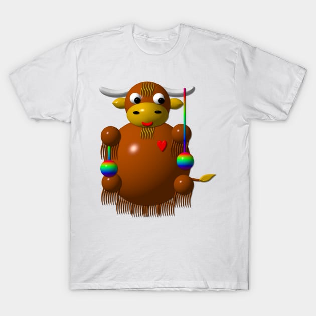 Cute Yak With Yo-Yo's T-Shirt by CuteCrittersWithHeart
